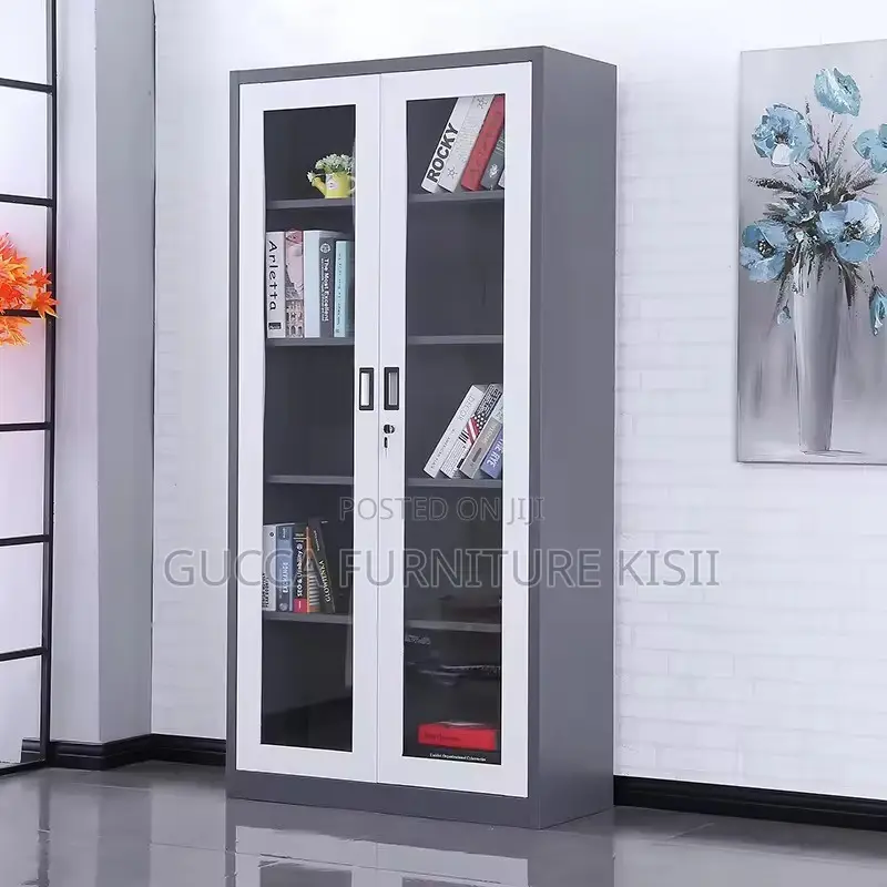 Office Cabinet; 2-Door Full Glass Office Cabinet