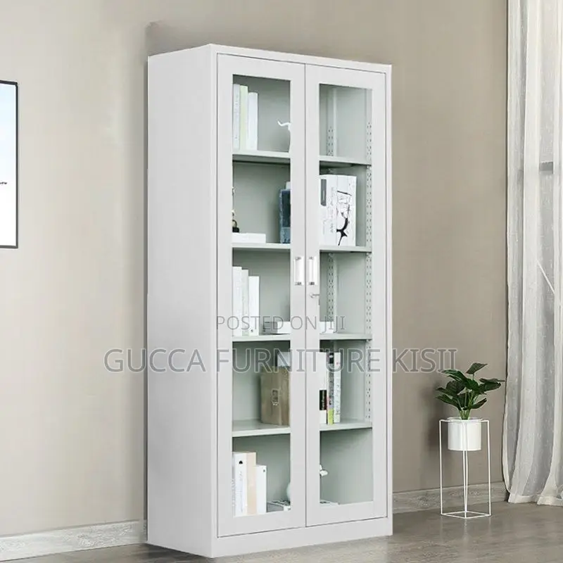 Office Cabinet; 2-Door Full Glass Office Cabinet