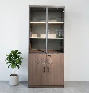 Office Cabinet : Wooden 2-Door Office Filing Cabinet