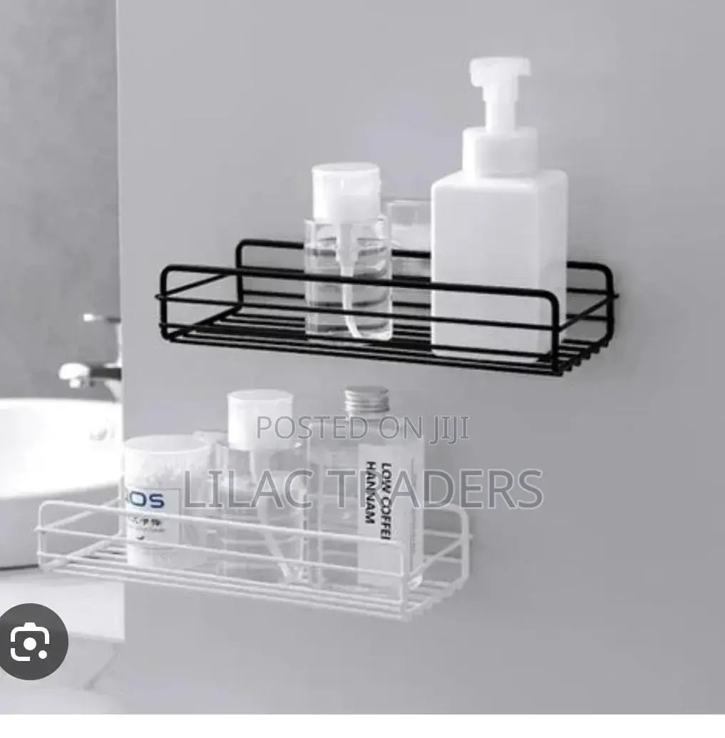 Metallic Bathroom Organizer Available in White and Black