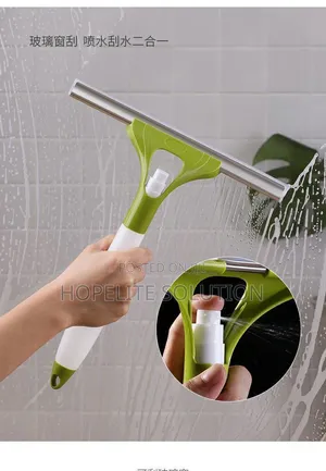 2 in 1 Double Sided Window Glass Cleaner With Water Sprayer