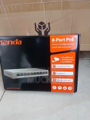 Tenda 8port PoE Switch for IP Cameras 2 Gigabit Uplinks TEF1105P-4-63W