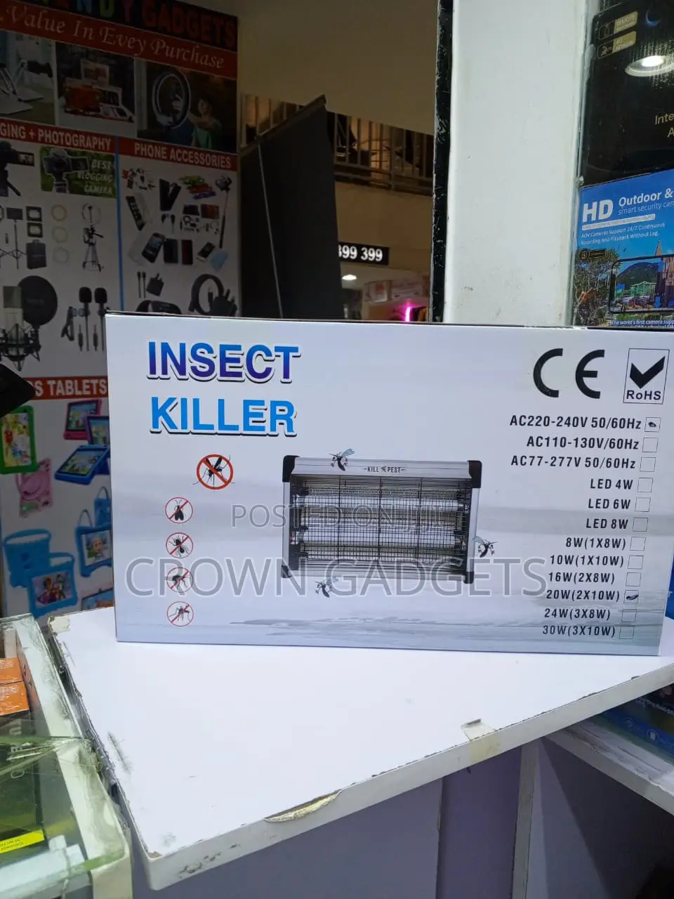 Electric 20W Mosquito Fly Killer UV Bug Zapper Machine