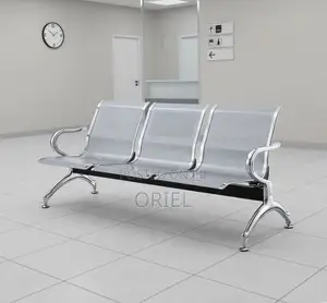 Office Bench : 3-Seater Hospital Waiting Steel Bench