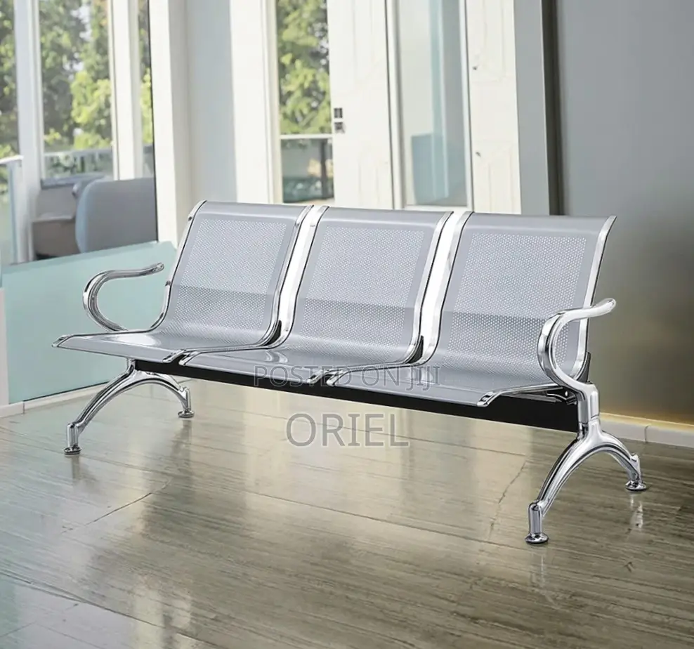 Office Bench : 3-Seater Hospital Waiting Steel Bench