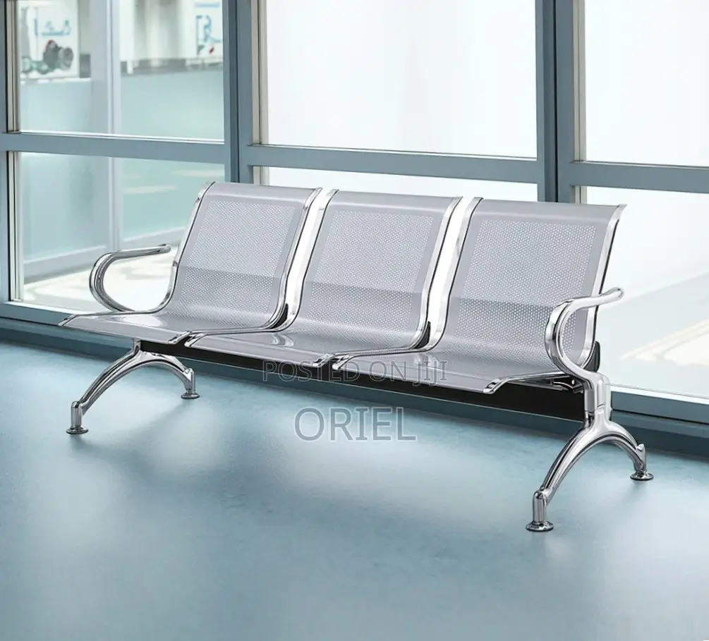 Office Bench : 3-Seater Hospital Waiting Steel Bench