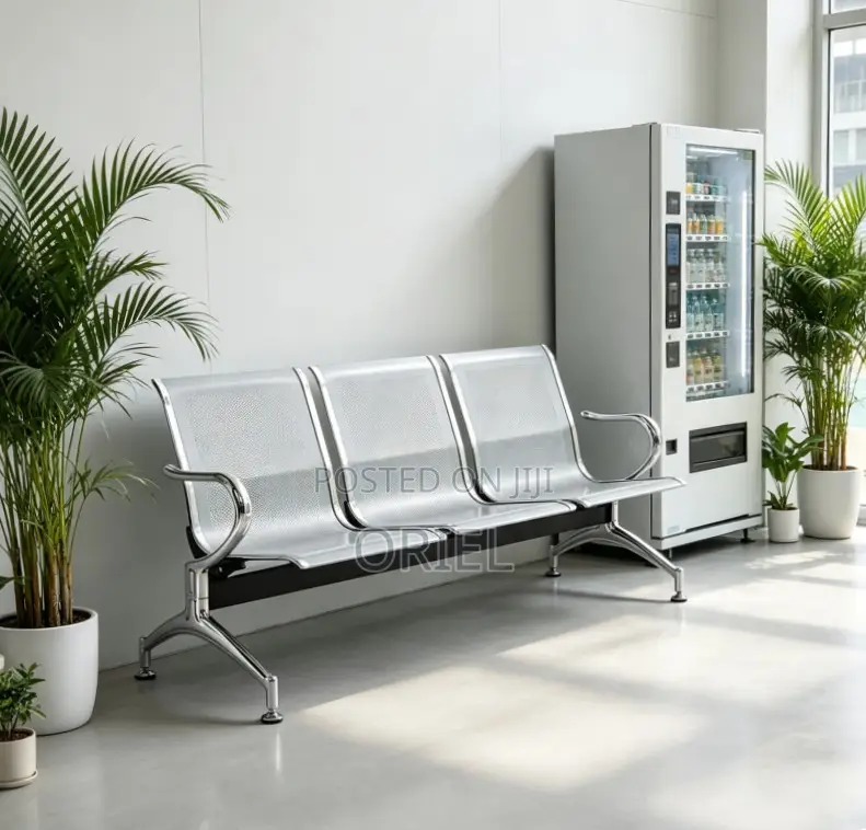 Office Bench : 3-Seater Hospital Waiting Steel Bench
