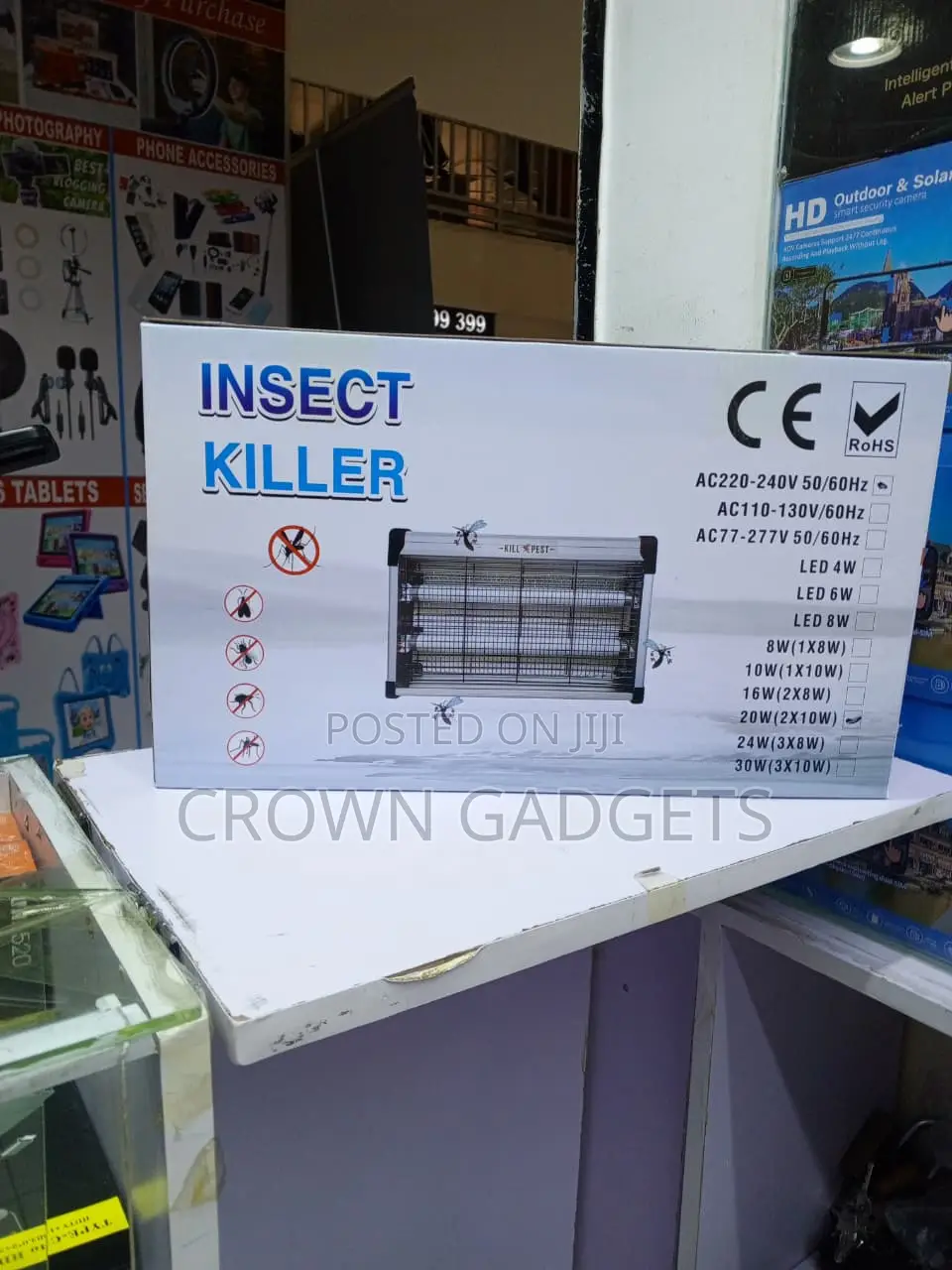 Electric 20W Mosquito Fly Killer UV Bug Zapper Machine