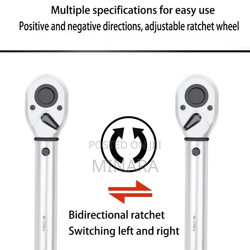3/8" Drive, Torque Wrench, 5-60 NM, Dual-Direction,72 Tooth