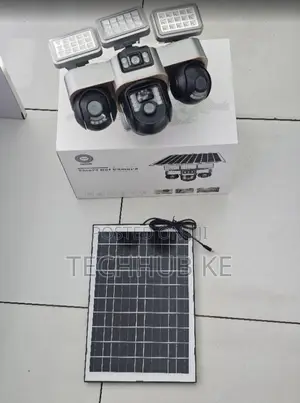 3lens 3 Screens 4g Solar PTZ CCTV Surveillance Camera Led Lights