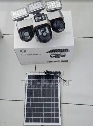 4G Triple Lens Solar CCTV With Solar Light