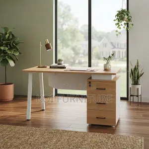 Office Desk; 140CM Executive Home Offices Classic Desk With Metal Legs