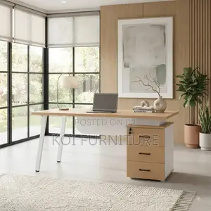 Office Desk; 140CM Executive Home Offices Classic Desk With Metal Legs