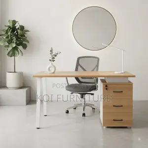 Office Desk; 140CM Executive Home Offices Classic Desk With Metal Legs