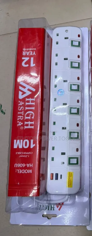 High Astra HA-606U Surge Stabilizer Power Extension Cables