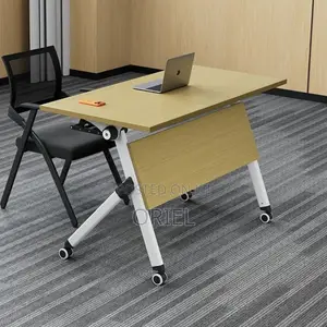 Office Table : Brown Foldable Training Conference Table