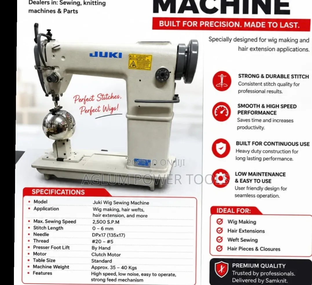 Juki Wig Sewing Machine Perfect Stitches