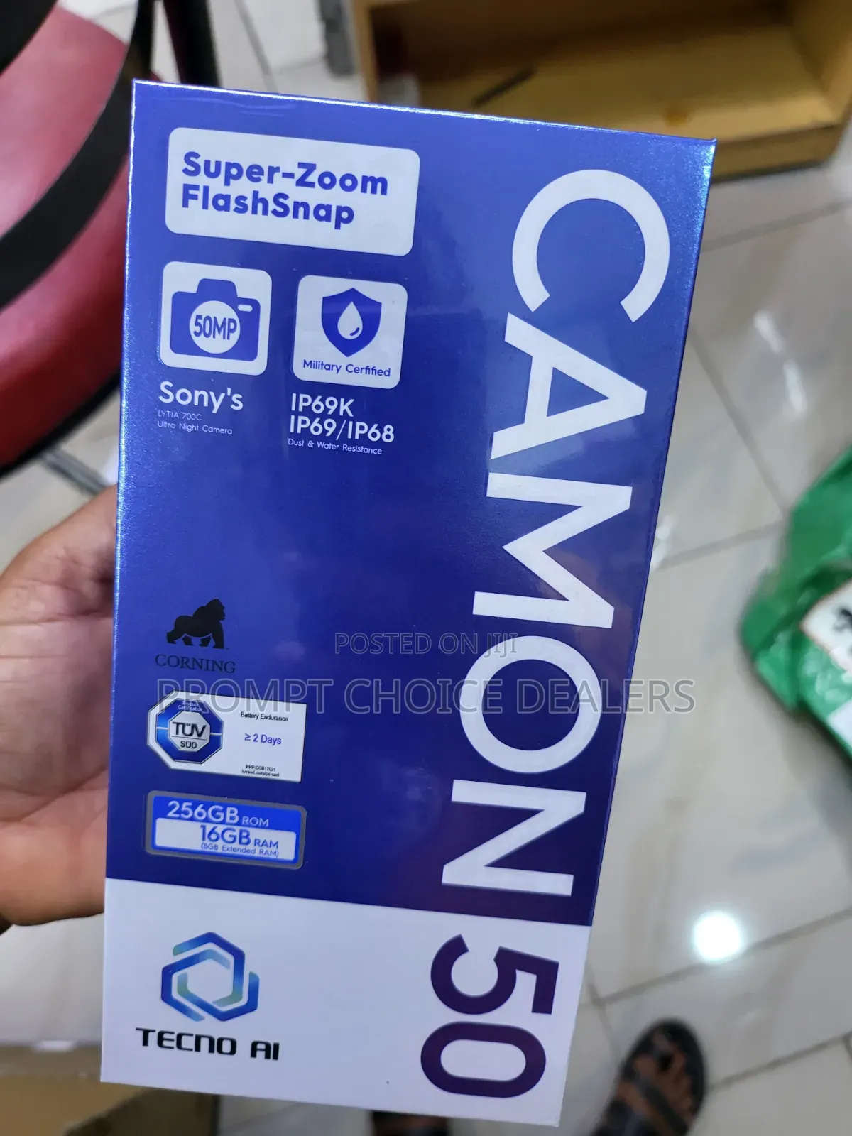 New Tecno Camon 50 256 GB Black