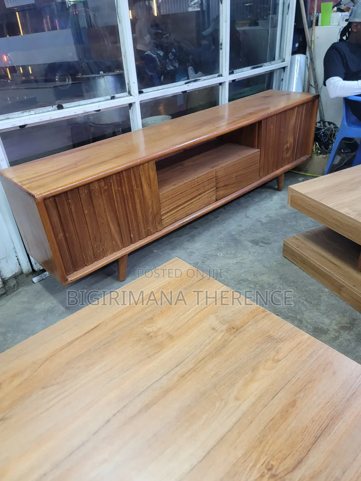6ft Colts TV Stand Wood Mahogani