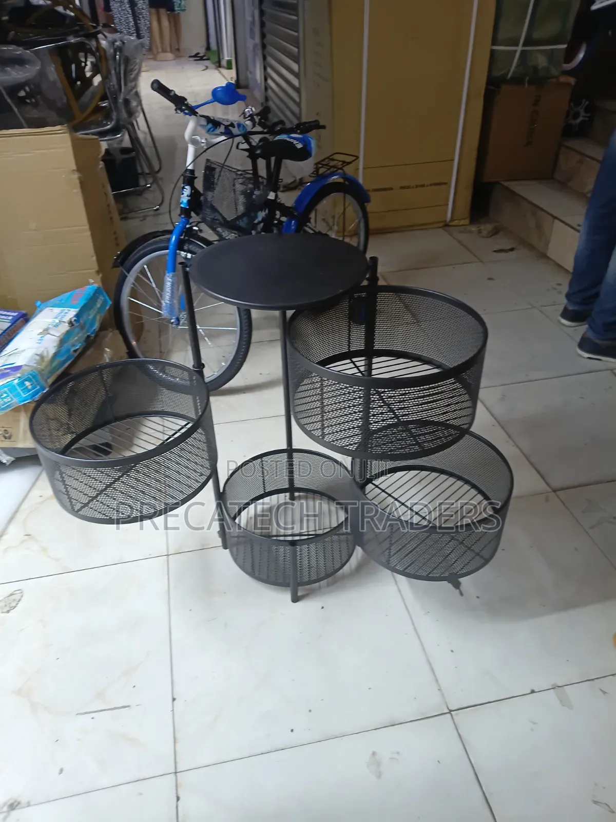 4-Tier Fruit Rack – Metal Kitchen Organizer