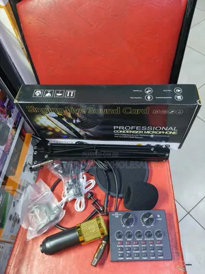 BM-800 Condenser Microphone With V8 Sound Card – Professional Studio.
