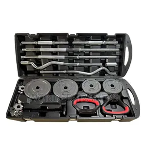 *58KG Adjustable Dumbbell and Barbell Set With Case