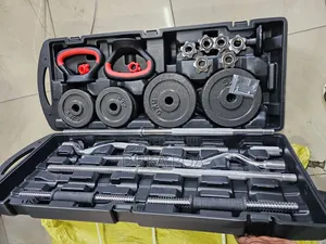 58kg Adjustable Dumbbell and Barbell Set With Case
