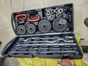 58kg Adjustable Dumbell and Barbell Set With Kettle Bell