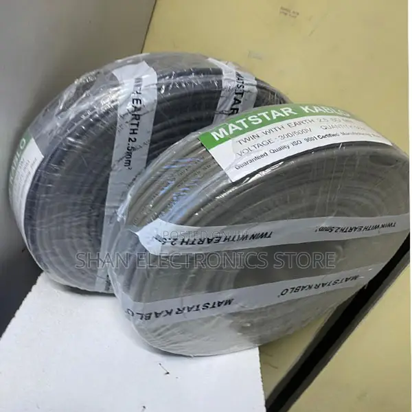 300/500v Heavy Duty 2.5mm Twin With Earth Electrical Cable – 90M Roll