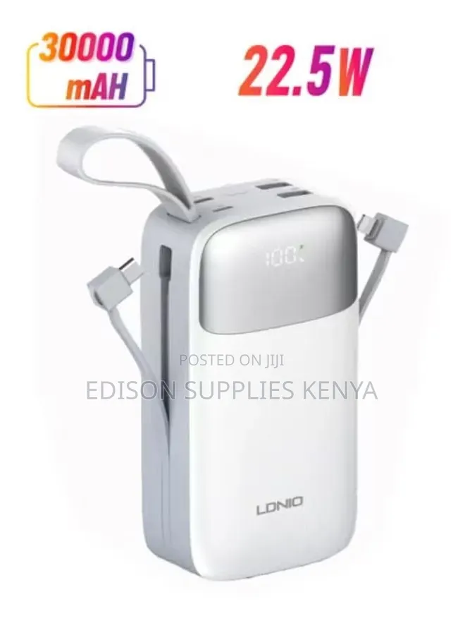 LDNIO 30000mAh Power Bank, 2usb-A, Fast Charging, Portable Charger