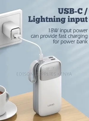 LDNIO 30000mAh Power Bank, 2usb-A, Fast Charging, Portable Charger