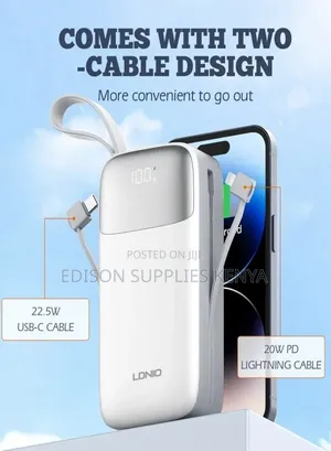 LDNIO 30000mAh Power Bank, 2usb-A, Fast Charging, Portable Charger