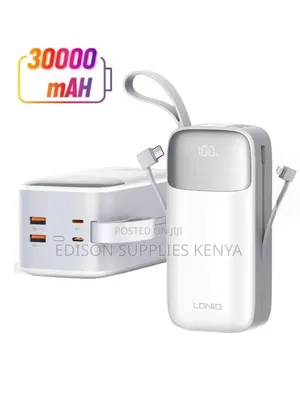 LDNIO 30000mAh Power Bank, 2usb-A, Fast Charging, Portable Charger