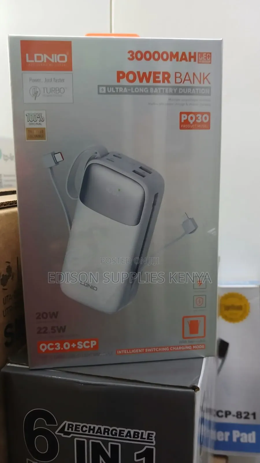LDNIO 30000mAh Power Bank, 2usb-A, Fast Charging, Portable Charger