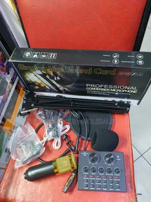 BM-800 Studio Condenser Microphone With V8 Audio Sound Card
