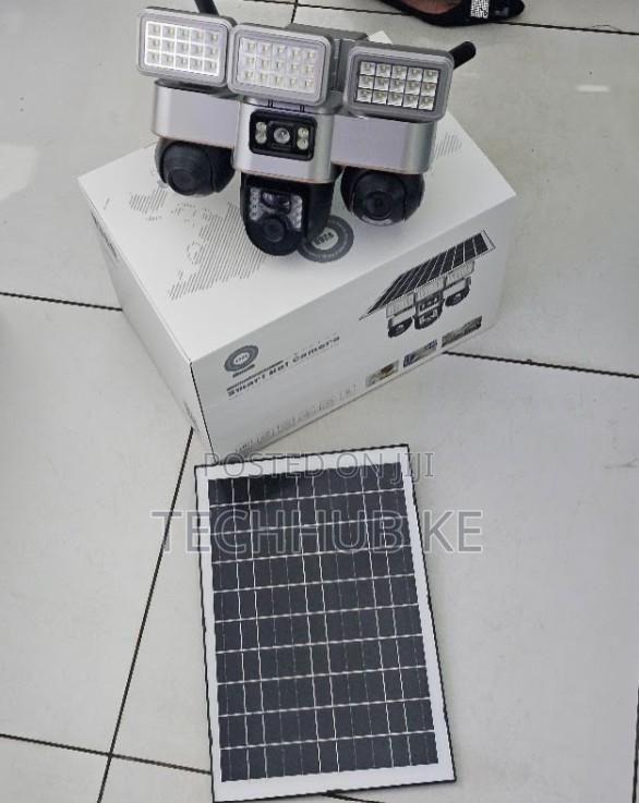 4G Triple Lens Solar PTZ CCTV Camera With 360° Surveillance