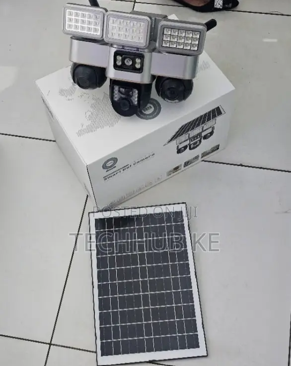 4G Triple Lens Solar PTZ CCTV Camera With 360° Surveillance