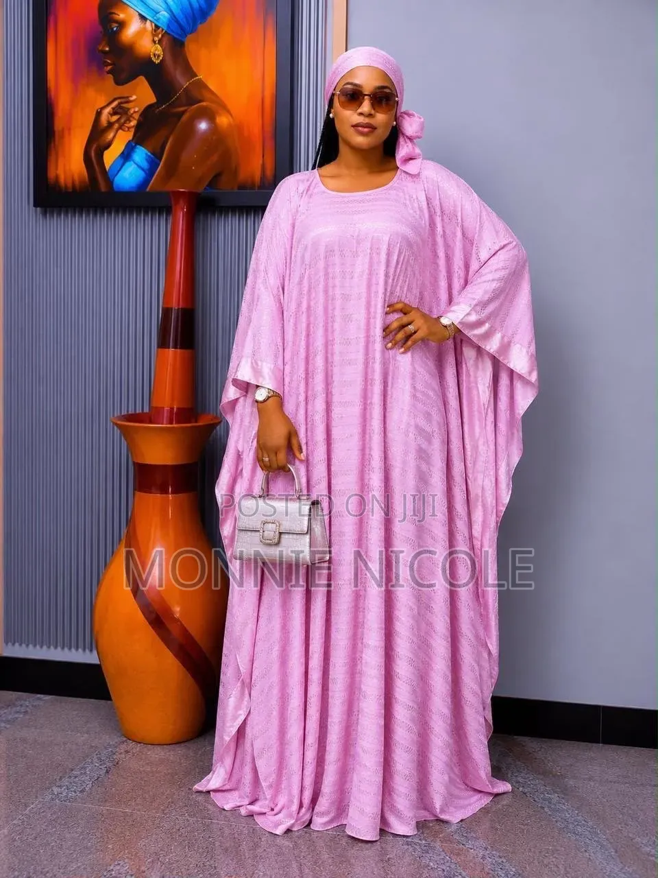 Elegant Elena Pink Lace in Double With Scarf