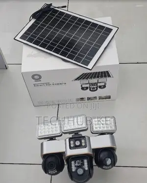 4G Solar Powered Triple Camera CCTV With SIM Card Support