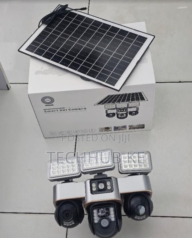 4G Solar Powered Triple Camera CCTV With SIM Card Support