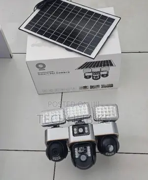 Outdoor 4G Triple Lens PTZ Security Camera With Solar Panel