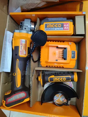 INGCO 20V MAX Cordless Angle Grinder Kit.