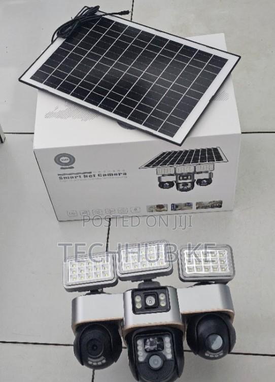 Solar 4G CCTV Camera With Triple Lens, Motion Detection LED Lights
