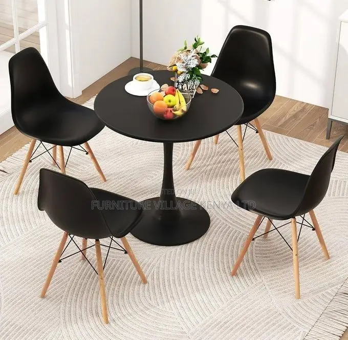 Dining Set; 4 Seater Eames Modern Dining Set(imported)