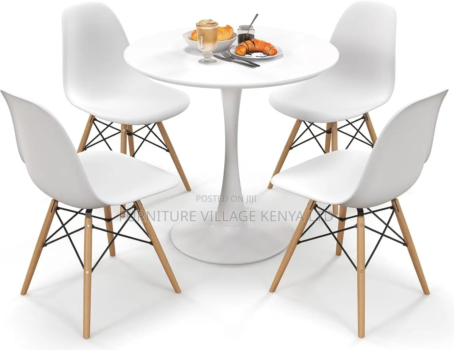 Dining Set; 4 Seater Eames Modern Dining Set(imported)