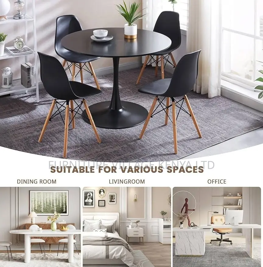 Dining Set; 4 Seater Eames Modern Dining Set(imported)