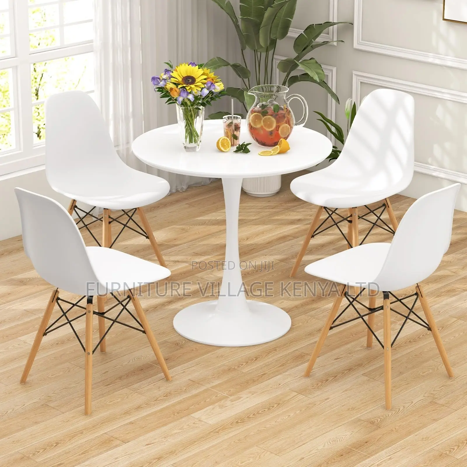 Dining Set; 4 Seater Eames Modern Dining Set(imported)
