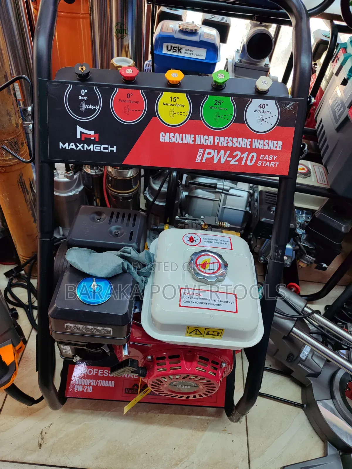MAXMECH PW-210 Gasoline High-Pressure Washer.