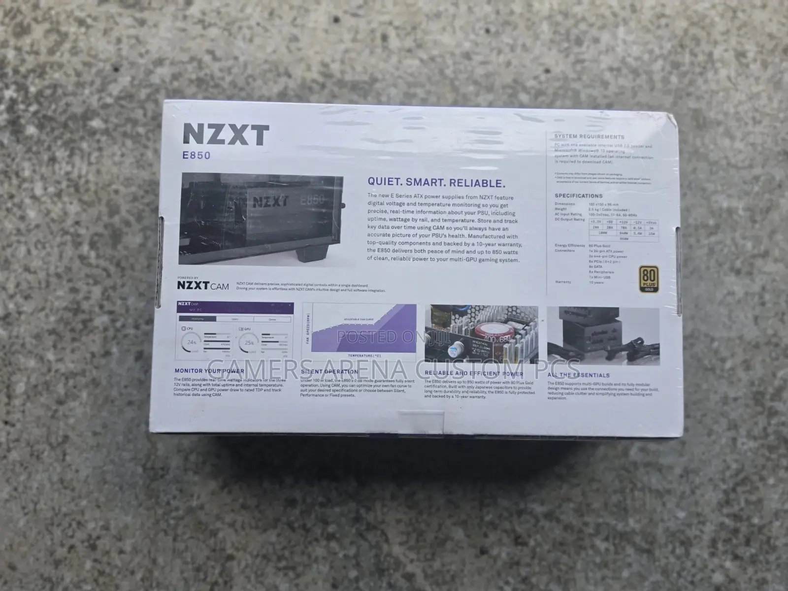 NZXT E850 Digital Fully Modular 850 Watts Power Supply.