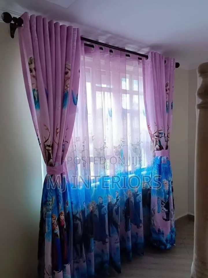 Modern Cartoon Curtains for Living Room and Bedroom Decor